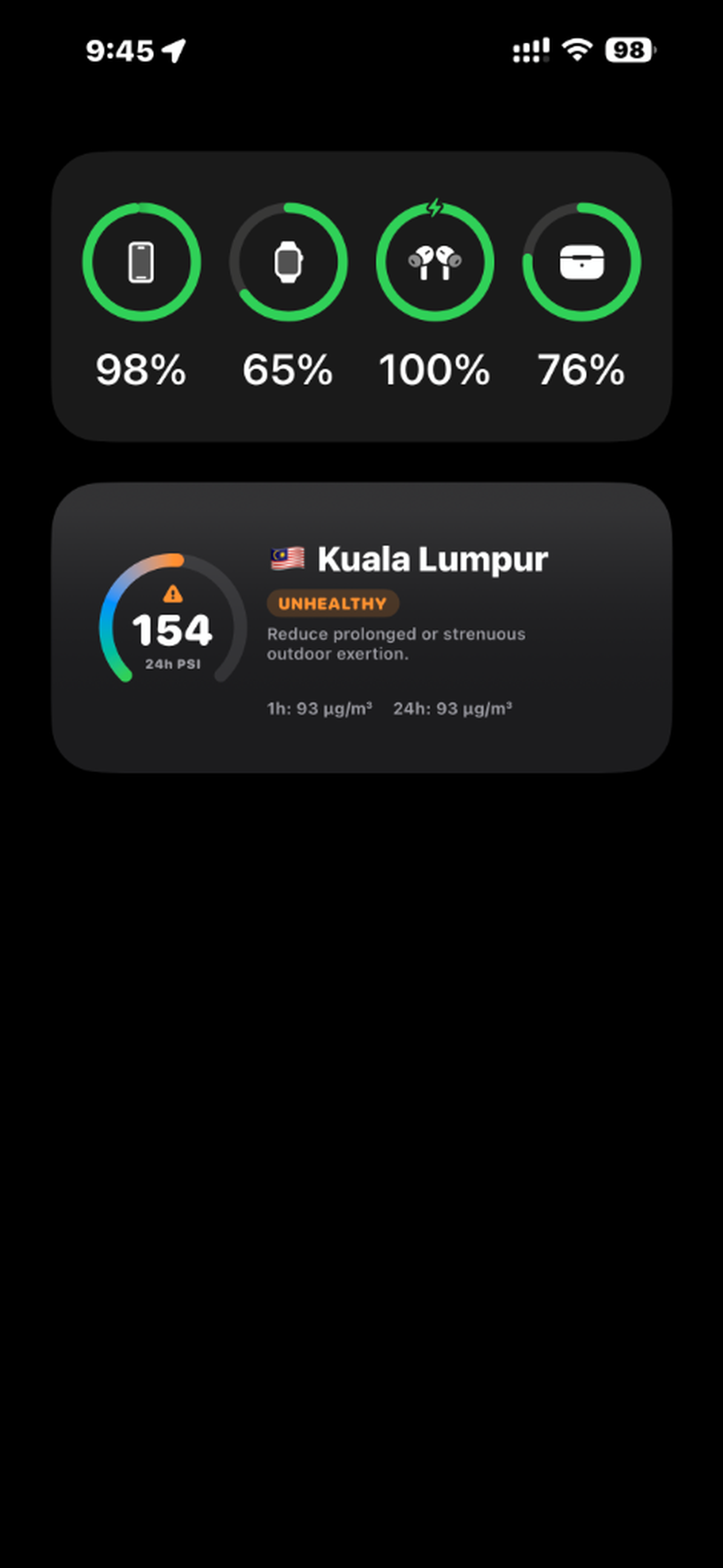 Live iPhone Home Screen Medium Widget
